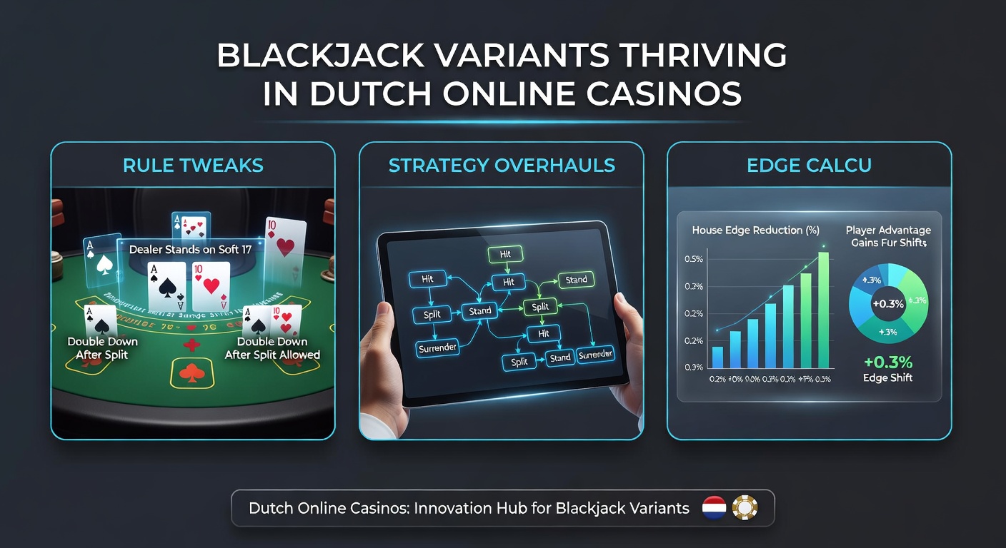 Grafiek met huisvoordelen van verschillende blackjack varianten, inclusief strategiekaarten en berekeningen voor Nederlandse spelers