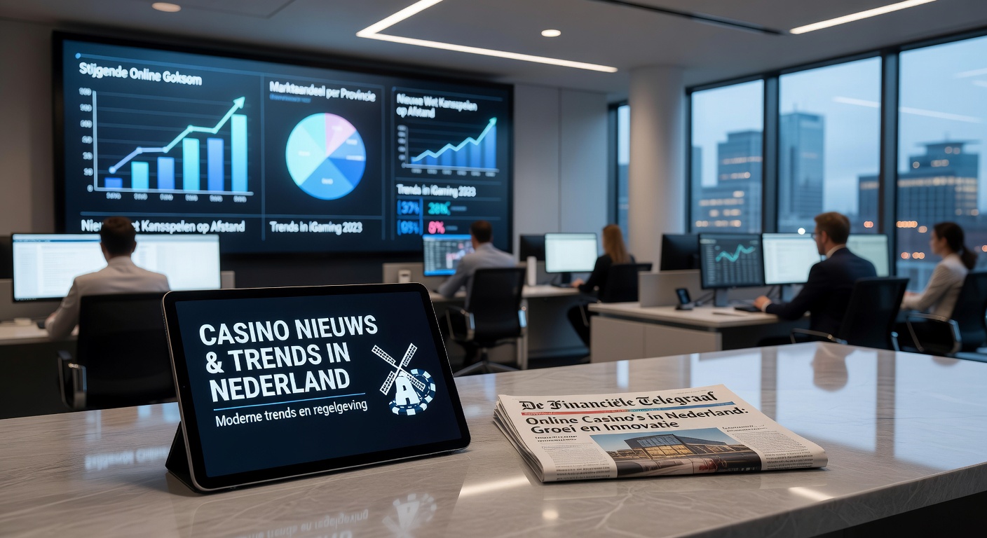 Grafiek met stijgende en dalende lijnen van de Nederlandse online gokmarkt, symboliserend stagnatie in groei