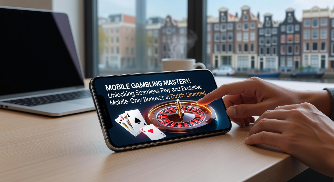 Diverse smartphones en tablets met live casino-spellen en bonuspop-ups, illustrerend exclusieve mobiele aanbiedingen in Nederlandse context