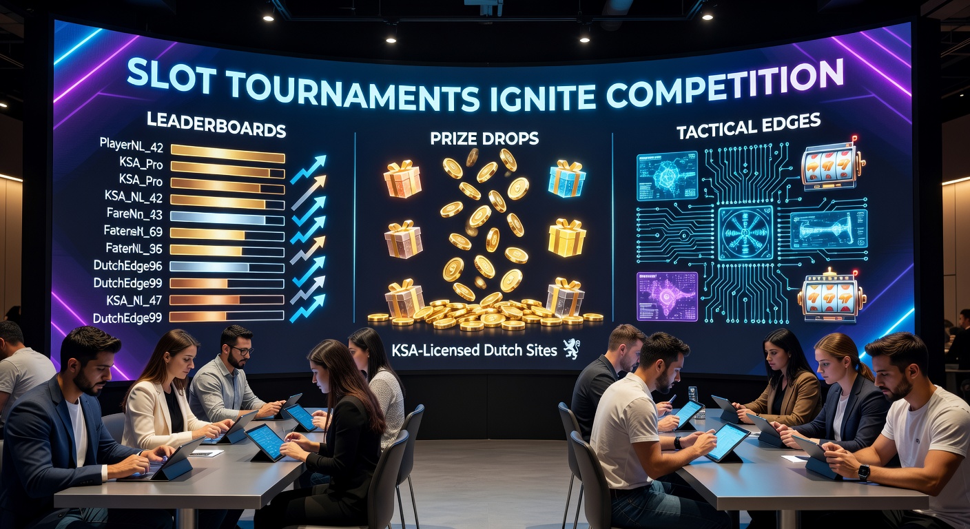 Spannende slottoernooi-leaderboard met spelers die strijden om de toppositie op een Nederlands KSA-platform